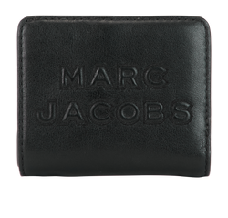 Marc Jacobs Logo Bi-Fold Wallet, Leather, Black, M0015752 001, 3*